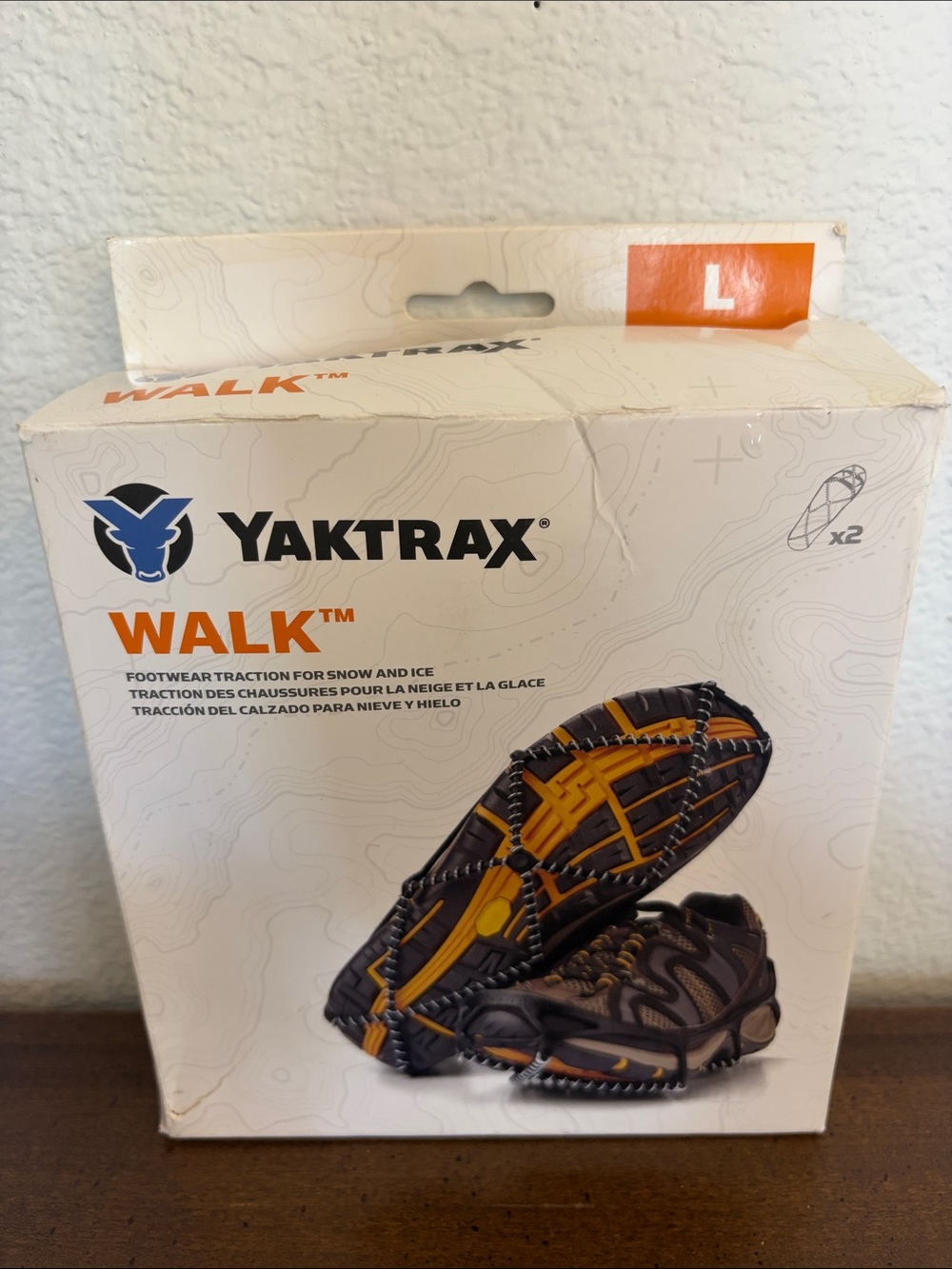Yaktrax WALK Ice Clears Footwear Traction for Snow and Ice L (men’s 11.5-13.5)